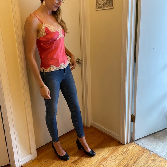 Pink Lace Silk Camisole (INC) - Picture 3 of 4